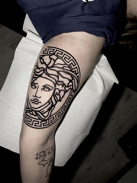 versace tattoo arm|medusa tattoo meaning for female.